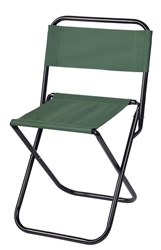 Obrázky: Pevná skladacia stolička s opěradlem, zelená