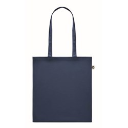 Obrázky: Modrá nákupná taška z recykl. bavlny 140 g/m2