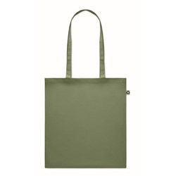 Obrázky: Zelená nákupná taška z recykl. bavlny 140 g/m2