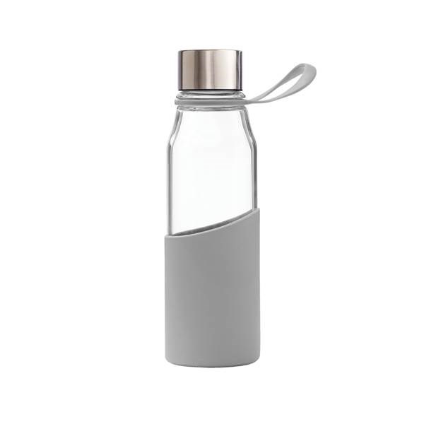 Obrázky: Sklenená 0,55l fľaša na vodu VINGA v šedom obale, Obrázok 8