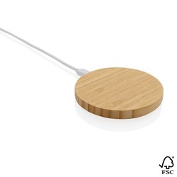 Zobrazit detaily pro Bezdrôtová nabíjačka 15W z FSC® bambusu Obrázky: Bezdrôtová nabíjačka 15W z FSC® bambusu