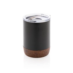Obrázky: Malý termohrnček, recykl. oceľ 180 ml čierny
