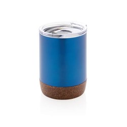 Obrázky: Malý termohrnček, recykl. oceľ 180 ml modrý