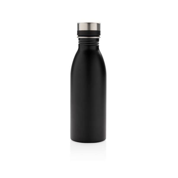 Obrázky: Fľaša na vodu z recykl.nerez.ocele500 ml čierna, Obrázok 2