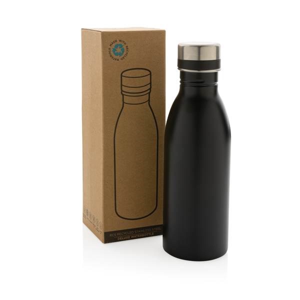 Obrázky: Fľaša na vodu z recykl.nerez.ocele500 ml čierna, Obrázok 10