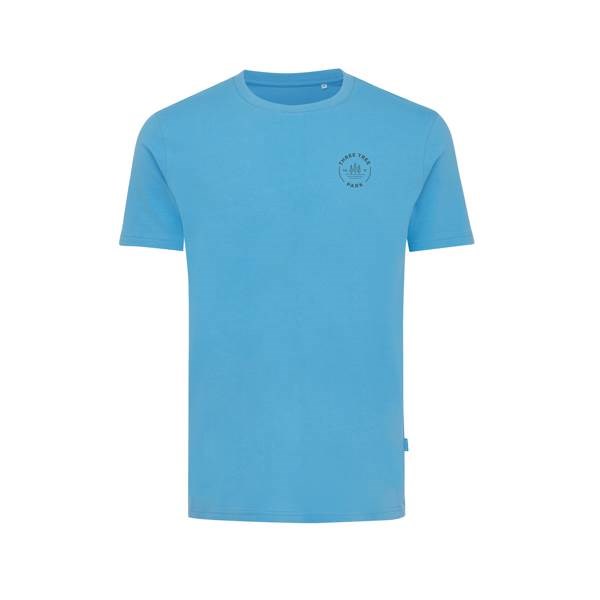 Obrázky: Unisex tričko Bryce, rec.bavlna, modré M, Obrázok 3