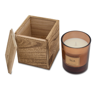 Obrázky: Hnedá sviečka,vôňa čierneho čaju, drevená krabička, Obrázok 2