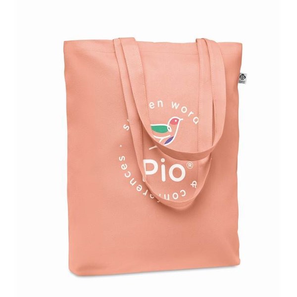 Obrázky: Nákupná taška z organickej bavlny 270g, oranžová, Obrázok 5