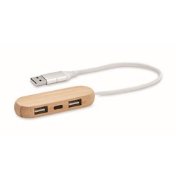 Zobrazit detaily pro Trojportový USB bambusový rozbočovač Obrázky: Trojportový USB bambusový rozbočovač