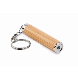 Obrázky: Bambusová LED baterka/prívesok na kľúče s kroužkem