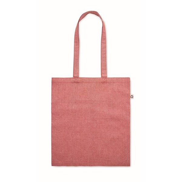 Obrázky: Červená nákupná taška z recyklovanej bavlny, Obrázok 2