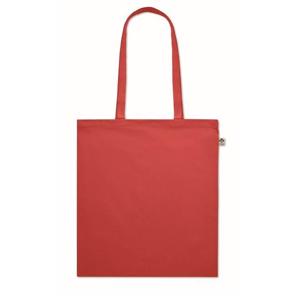 Obrázky: Nákupná taška z bio bavlny, 180g, červená, Obrázok 3
