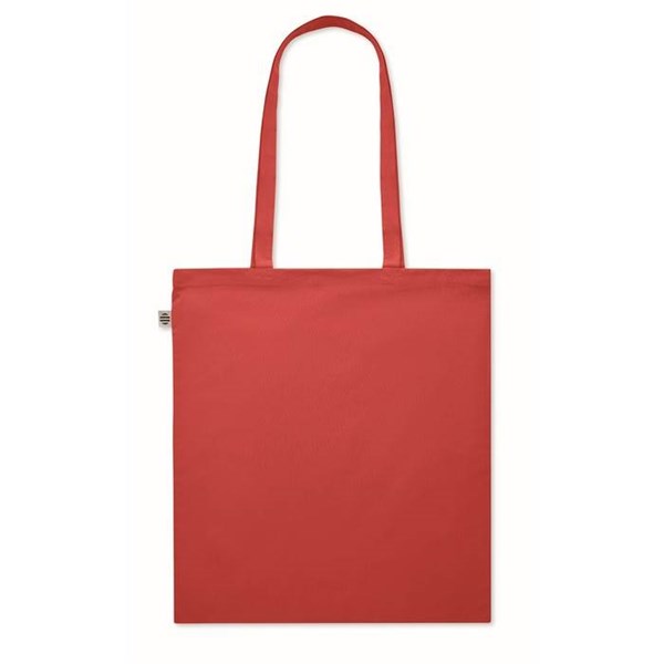 Obrázky: Nákupná taška z bio bavlny, 180g, červená, Obrázok 4