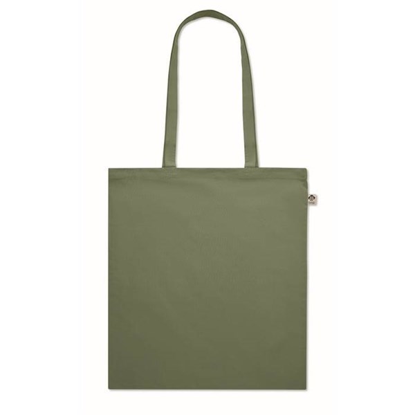 Obrázky: Nákupná taška z bio bavlny, 180g, zelená, Obrázok 2