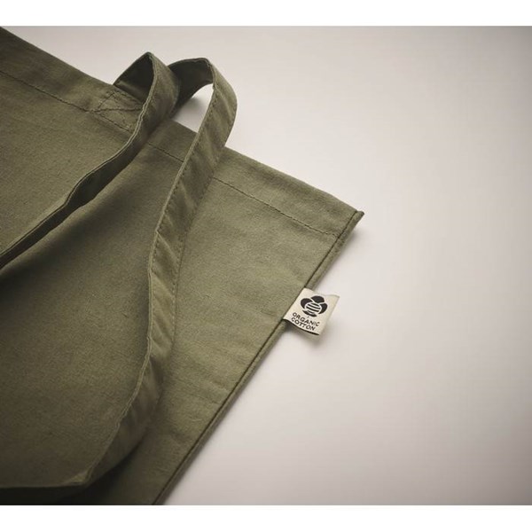Obrázky: Nákupná taška z bio bavlny, 180g, zelená, Obrázok 3