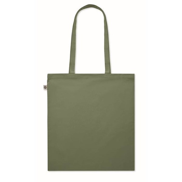 Obrázky: Nákupná taška z bio bavlny, 180g, zelená, Obrázok 4