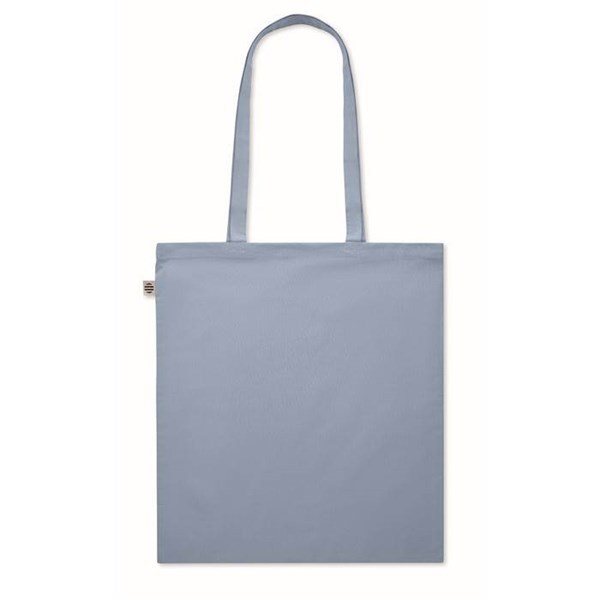 Obrázky: Nákupná taška z bio bavlny, 180g, sv.modrá, Obrázok 3