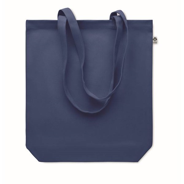 Obrázky: Nákupná taška z organickej bavlny 270g, modrá, Obrázok 3