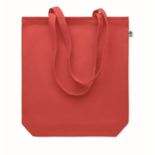 Obrázky: Nákupná taška z organickej bavlny 270g, červená, Obrázok 2