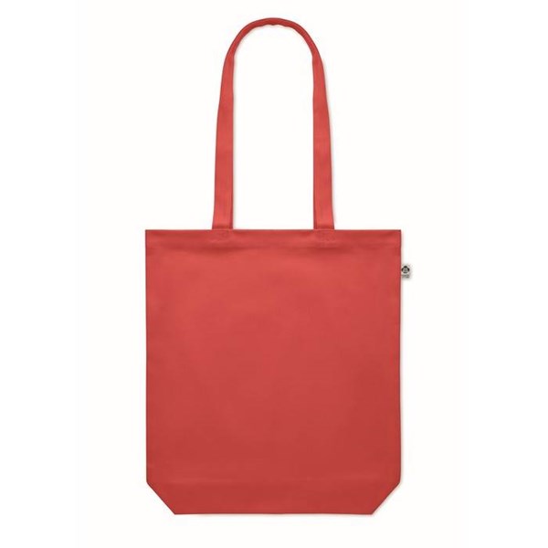 Obrázky: Nákupná taška z organickej bavlny 270g, červená, Obrázok 3