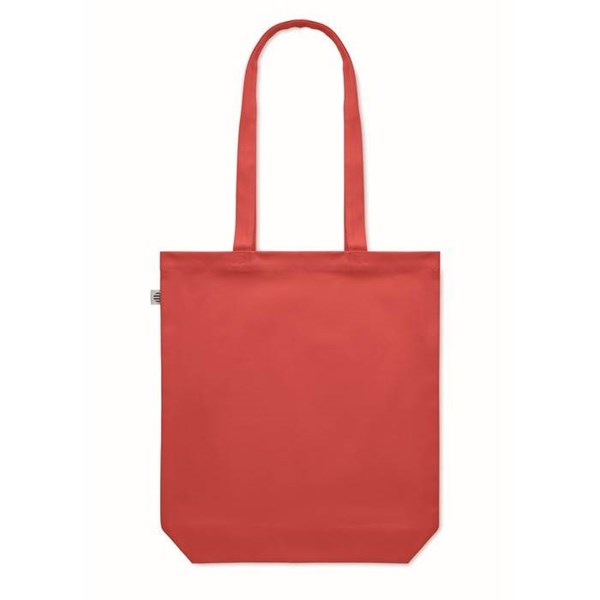 Obrázky: Nákupná taška z organickej bavlny 270g, červená, Obrázok 4