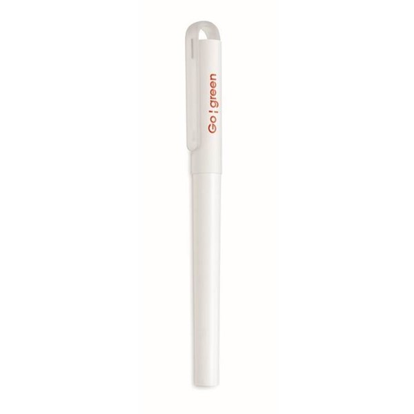 Obrázky: Biele gélové guličkové RPET pero, MN, Obrázok 3