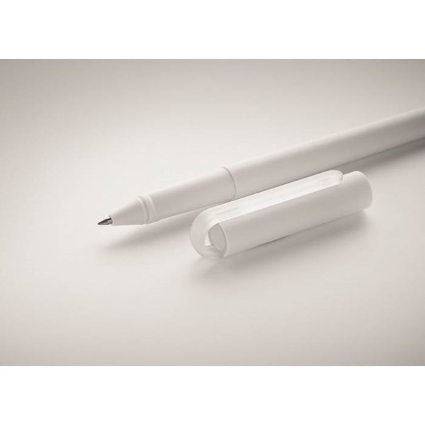 Obrázky: Biele gélové guličkové RPET pero, MN, Obrázok 4