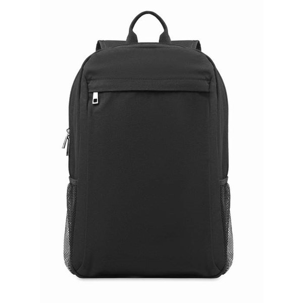 Obrázky: Čierny ruksak na 15palcový notebook, prané plátno, Obrázok 4