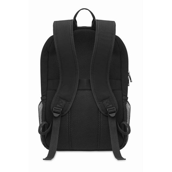 Obrázky: Čierny ruksak na 15palcový notebook, prané plátno, Obrázok 5