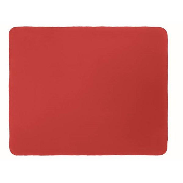 Obrázky: Červená RPET flísová deka 130 gr/m², Obrázok 3