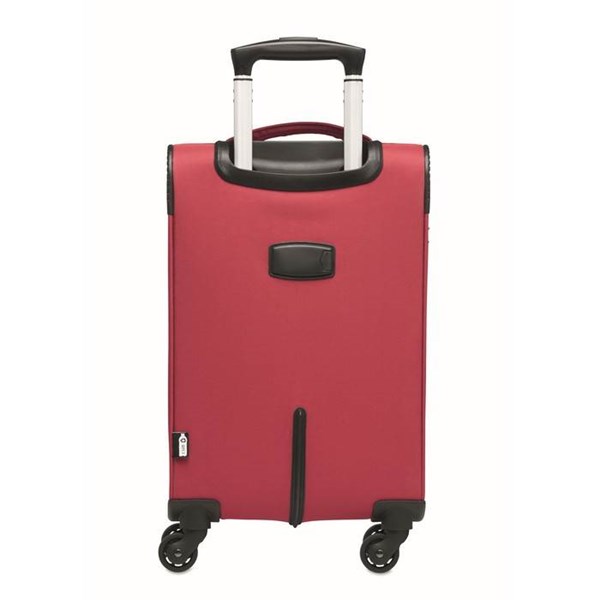 Obrázky: Červený palubný textilný kufor na kolieskach, Obrázok 4
