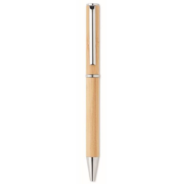 Obrázky: Bambusové guličkové otočné pero, modrá n., Obrázok 3