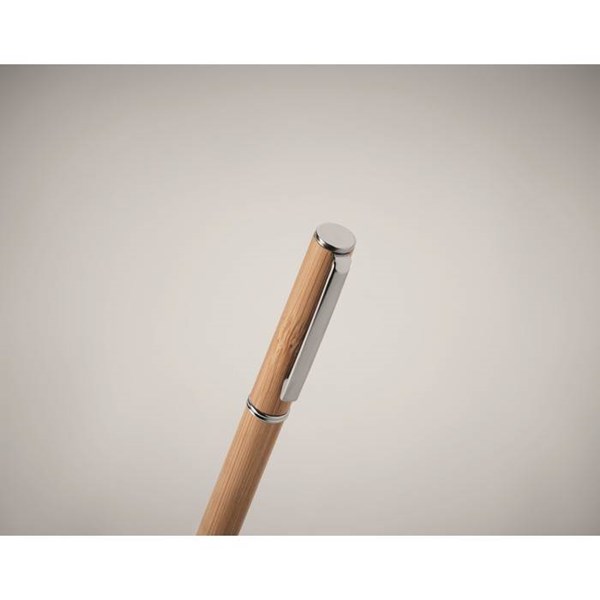 Obrázky: Bambusové guličkové otočné pero, modrá n., Obrázok 4