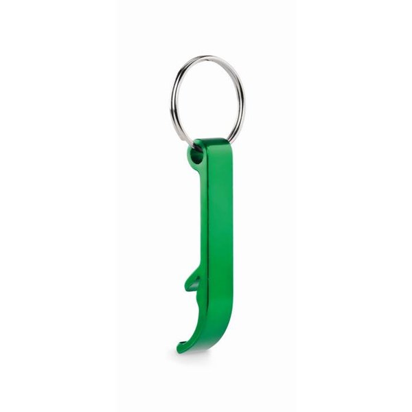 Obrázky: Zelená kľúčenka / otvárač z recyklovaného hliníka, Obrázok 2