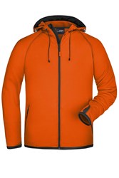 Obrázky: Pánska bunda J&N 280, kapucňa, oranžová/tm.šedá XL