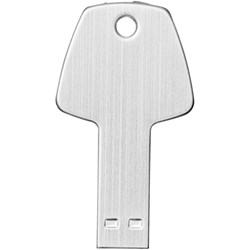 Obrázky: Strieb.hliníkový USB flash disk 1GB, tvar kľúča