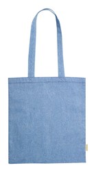 Obrázky: Nákupná taška z recykl. bavlny 120g, modrá