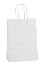 Zobrazit detaily pro Papierová taška 18x8x24 cm,krút.šnúra, biela-kraft Obrázky: Papierová taška 18x8x24 cm,krút.šnúra, biela-kraft