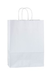 Zobrazit detaily pro Papierová taška 24x11x33 cm,krút.šnúra,biela-kraft Obrázky: Papierová taška 24x11x33 cm,krút.šnúra,biela-kraft