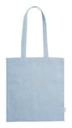 Obrázky: Nákupná taška z recykl. bavlny 120g, svetlomodrá