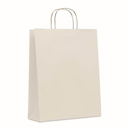 Obrázky: Papierová taška biela 32x12x40cm, skrútená rukoväť