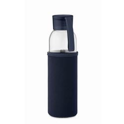 Zobrazit detaily pro Fľaša zo skla s tmavomodrým neoprén.obalom, 500 ml Obrázky: Fľaša zo skla s tmavomodrým neoprén.obalom, 500 ml