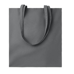 Obrázky: Tm. šedá nákup. taška,dlhé uši, BIO BA 180 gr/m²