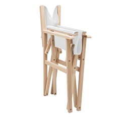 Obrázky: Biela plážová/kempingová drevená stolička
