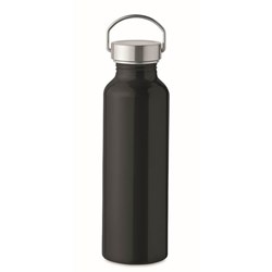 Obrázky: Čierna fľašu z recykl. hliníka 500ml