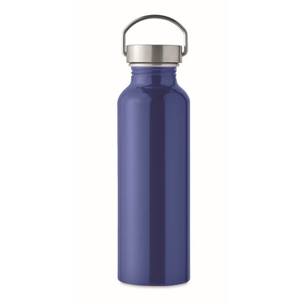 Obrázky: Modrá fľaša z recykl. hliníka 500ml, Obrázok 3