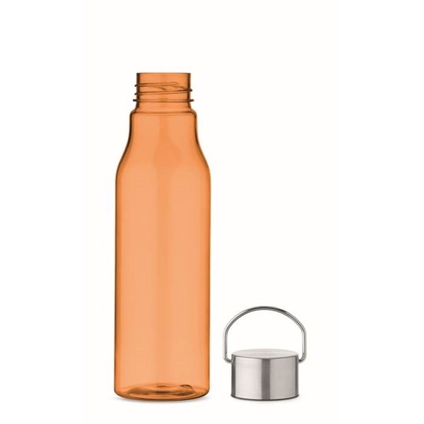 Obrázky: Oranžová fľaša z RPET 600 ml s nerez.viečkom, Obrázok 3