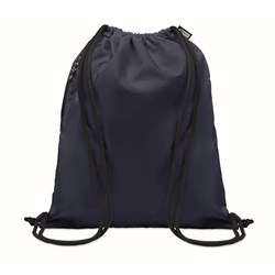 Obrázky: Veľký modrý sťahovací ruksak 300D RPET
