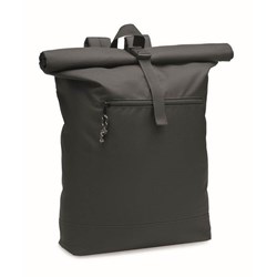 Obrázky: Čierny rolovací ruksak 600D RPET