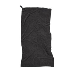 Obrázky: Čierny športový uterák VINGA z GRS RPET 140x70cm